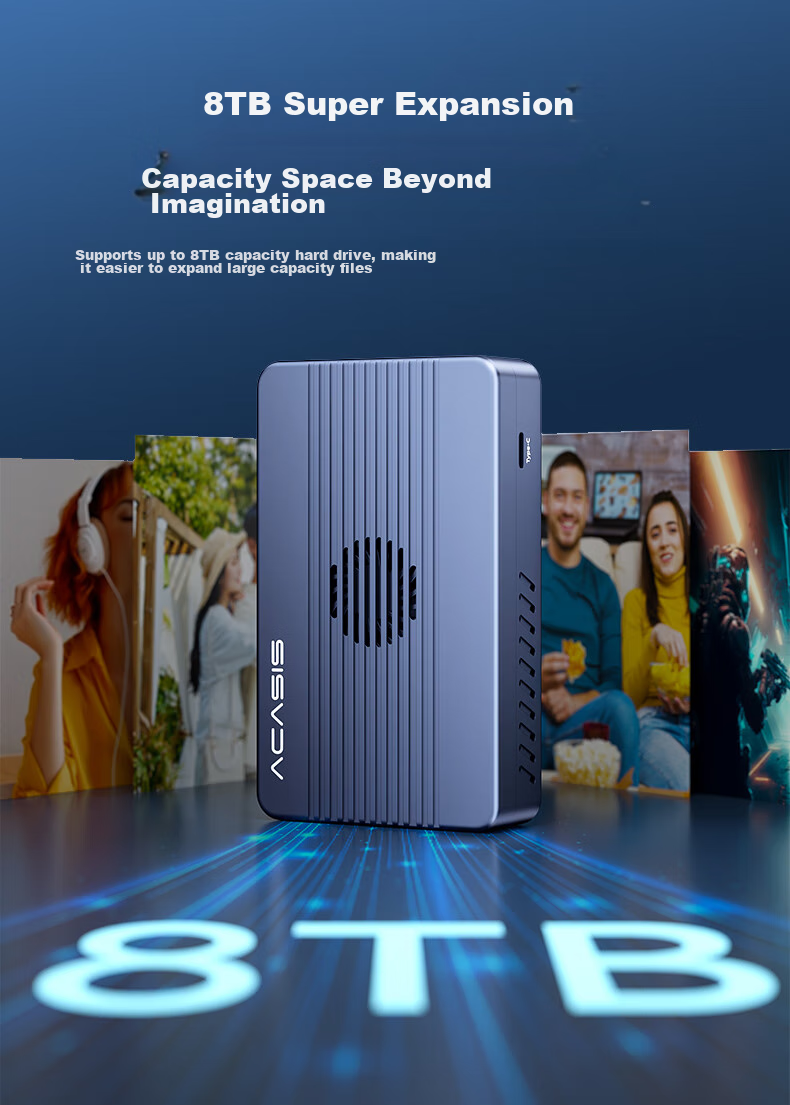 Acasis TBU405MAX USB 4.0 / Thunderbolt 3/4 M.2 NVMe SSD корпус, до 8 ТБ, 40 Гбит/с, 8K, док-станция с HDMI 2.0