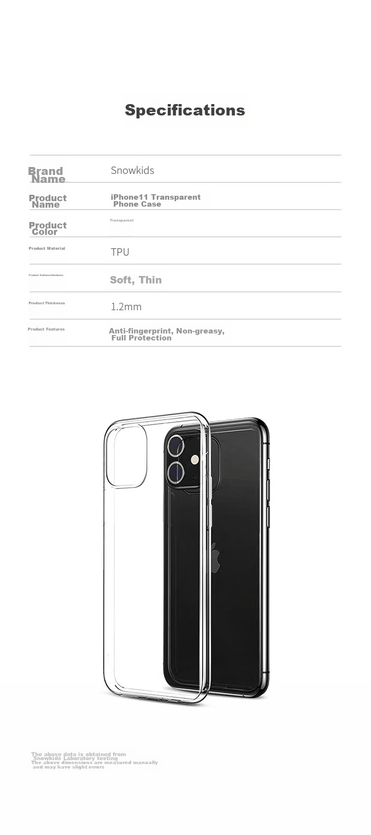 Прозрачный чехол для iPhone 11