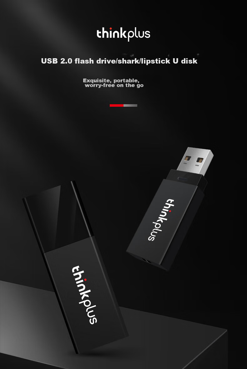 USB-накопитель Thinkplus Lenovo 32GB USB 2.0, миниатюрный, бизнес-серия, черный