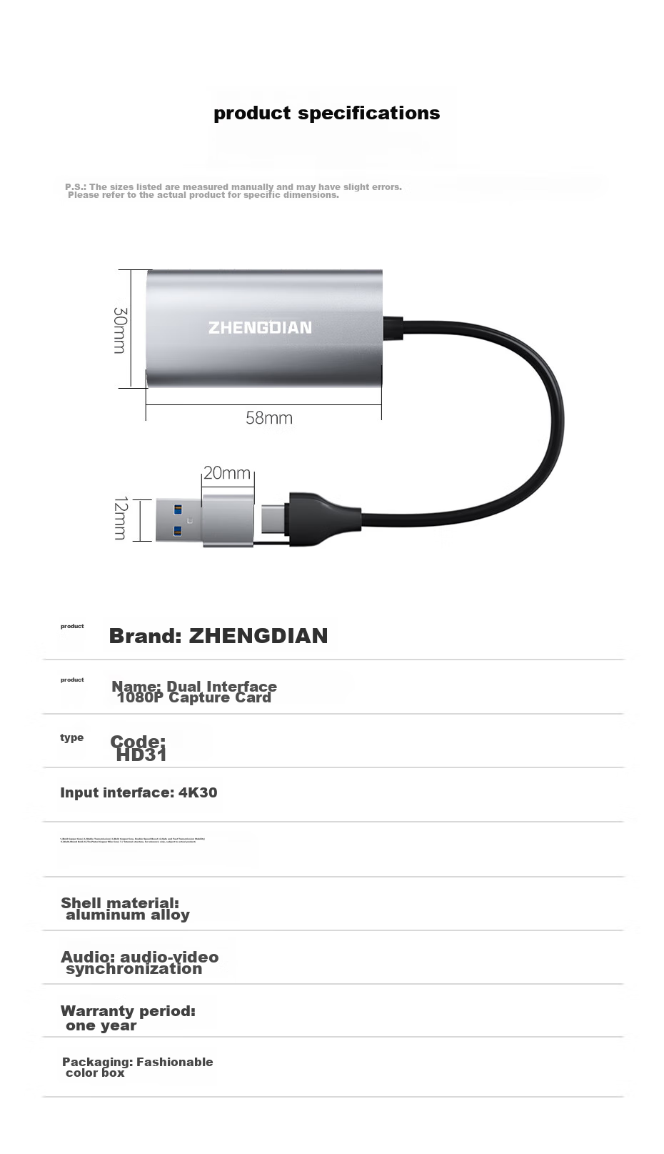 Видеозахват Acasis HDMI 4K, двойные порты USB/Type-C, запись, стриминг, совместимость с PS5, Switch, ноутбуками, смартфонами, камерами