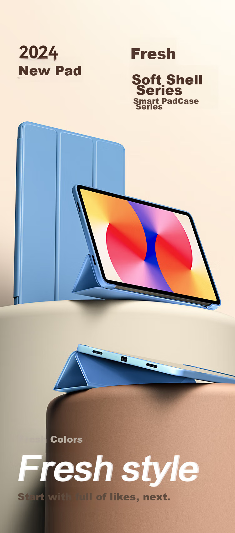 Чехол-книжка BIAZE для Huawei MatePad SE 11 дюймов, черный, с подставкой, противоударный
