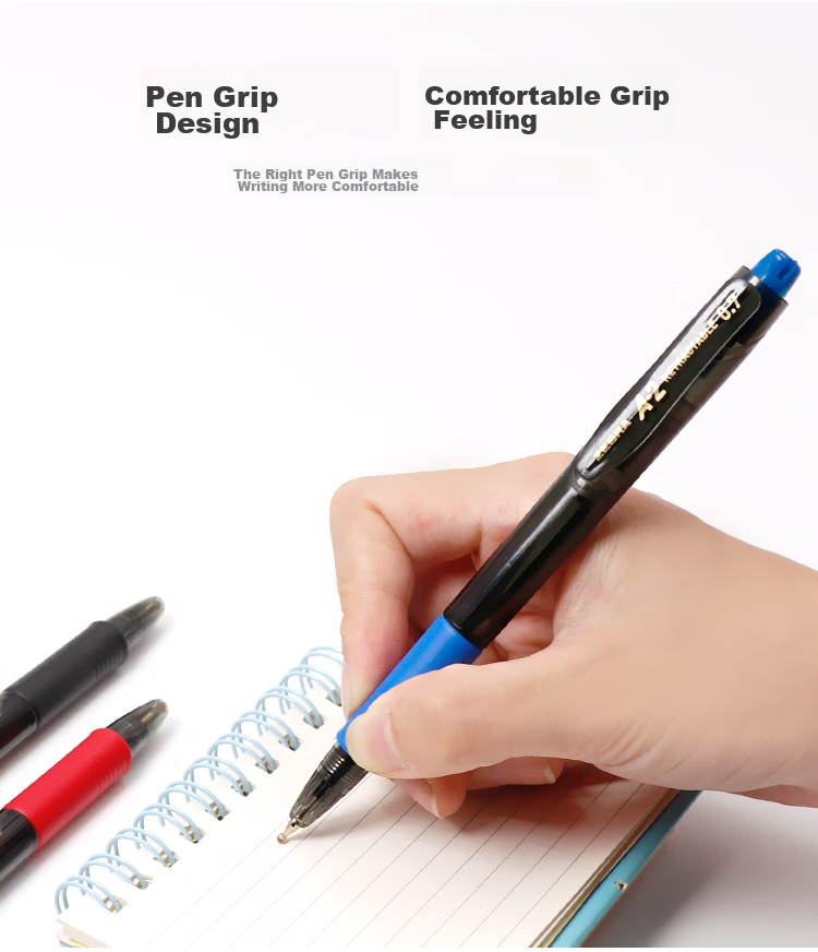 ZEBRA Genuine Ballpoint Pen Series, 0.7mm Bullet Tip, Push-Button Retractable Pen, for Students And Office Use, Medium Oil Pen, ID-A200, Black