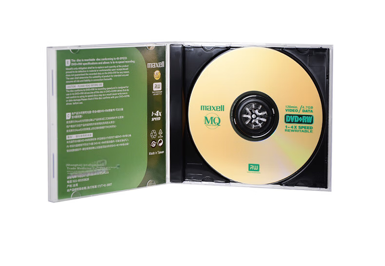 DVD+RW диски Maxell, 4x, 4.7 ГБ, 1 шт. в упаковке, запись и стирание данных