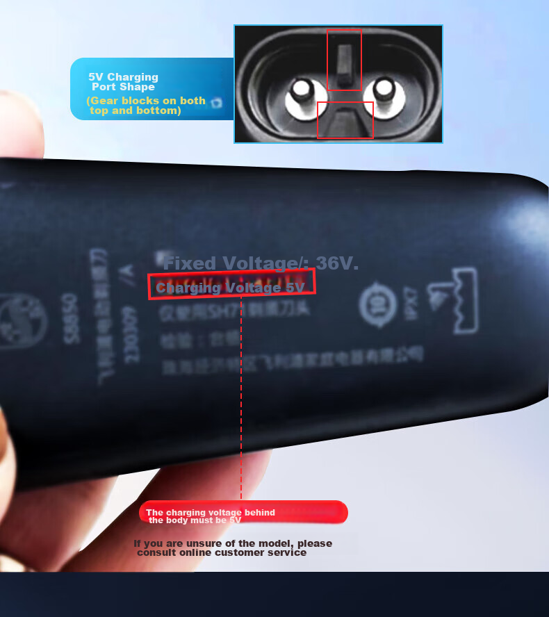 Совместимый кабель для зарядки Shishan для электробритв Philips, машинок для стрижки волос, бритв PQ888/889/S891/S1113/S1118/S1213/S5831/X5005-5V