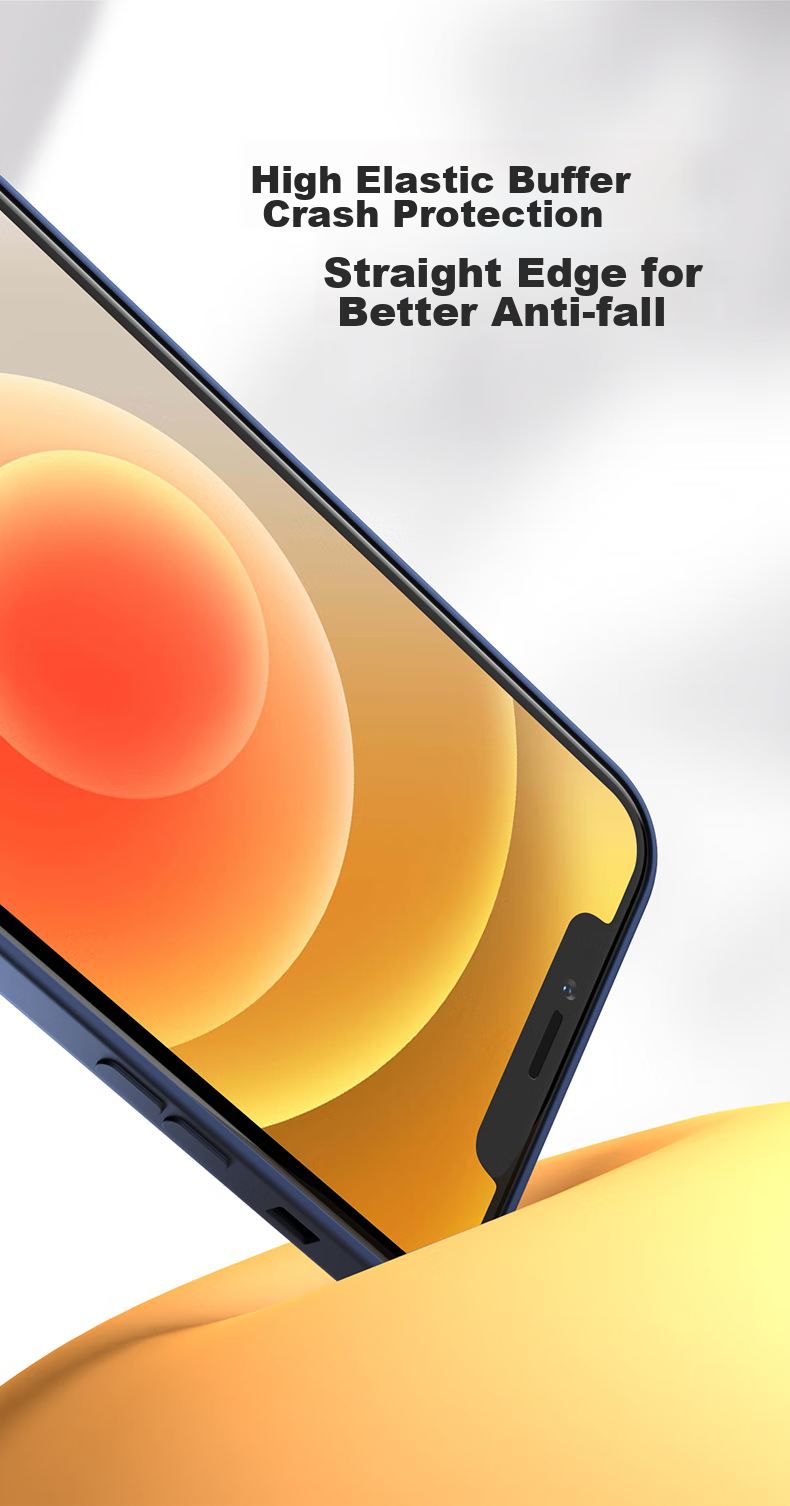 Чехол PISEN для iPhone 12, гибкий жидкий силикон, защита от падений, полный охват, черный