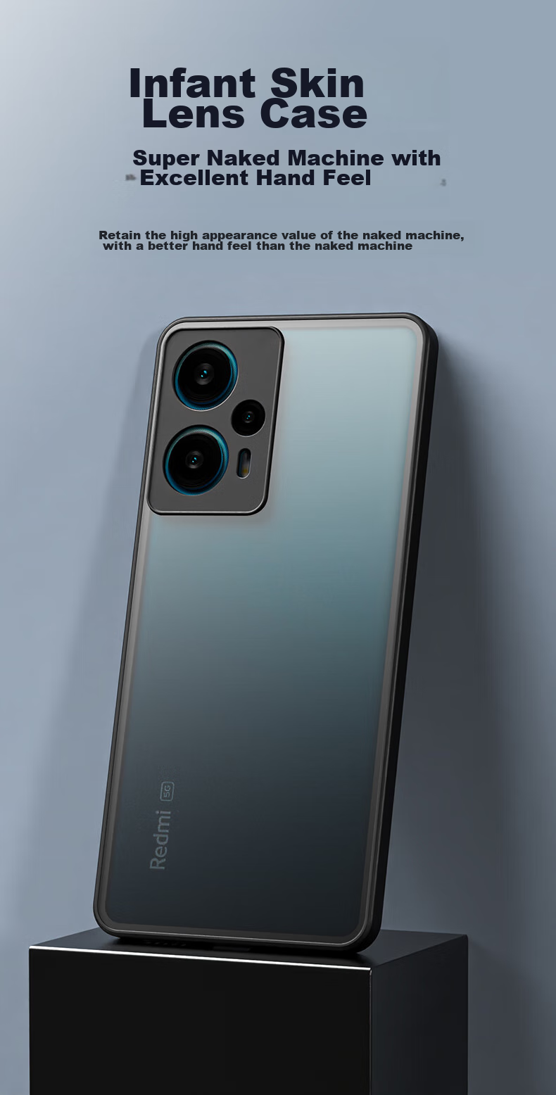 Чехол для Xiaomi Redmi Note 12 Turbo HotFire, противоударный силиконовый с защитой объектива, простой стиль, контрастные цвета
