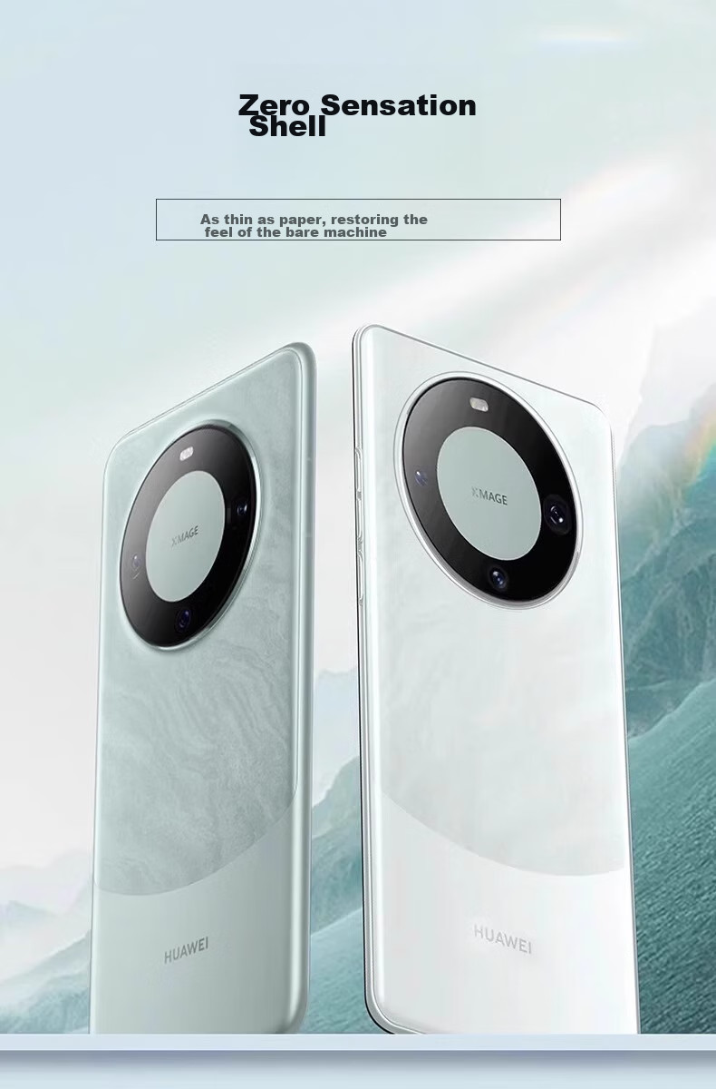 DIVI Чехол для Huawei Mate60 Pro, Ультратонкий, Матовый, Полупрозрачный, Защита от падений, Белый