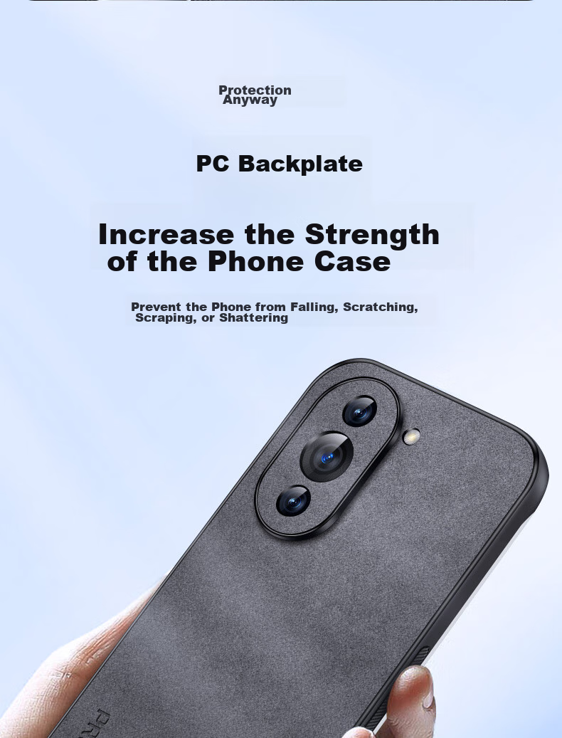 Чехол для Huawei Nova 10, противоударный, с защитой камеры, силиконовый, бизнес-стиль, серый