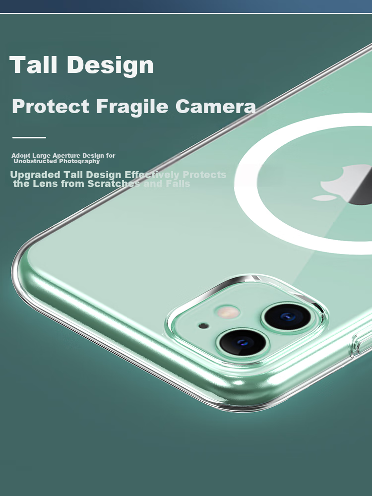Чехол ESCAPE для iPhone 11, MagSafe, прозрачный, противоударный, TPU