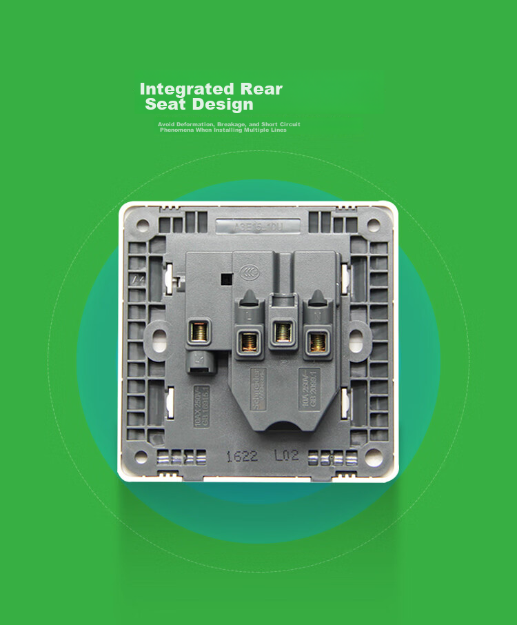 Розетка Schneider Electric с выключателем, 5 гнезд, серия Ruiyi, белая