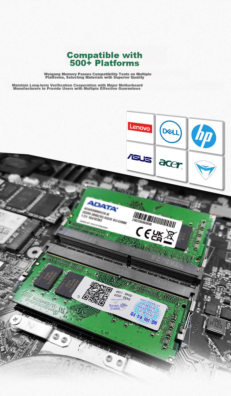 Оперативная память ADATA 8GB DDR4 2666MHz SO-DIMM для ноутбука