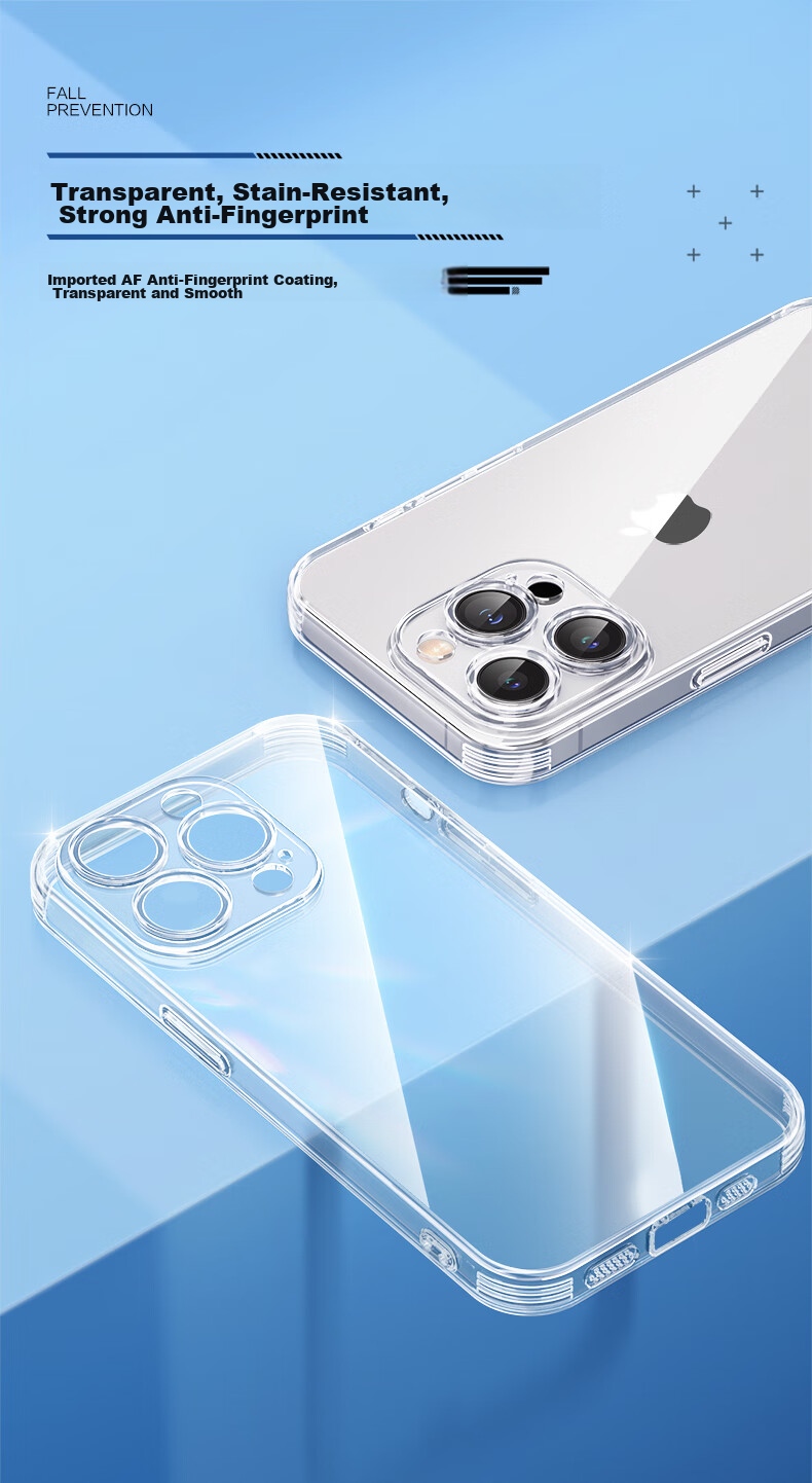 Чехол PISEN для iPhone 15 Pro Max, прозрачный, противоударный, ультратонкий, пылезащитный, антистатический, артикул 100066399699