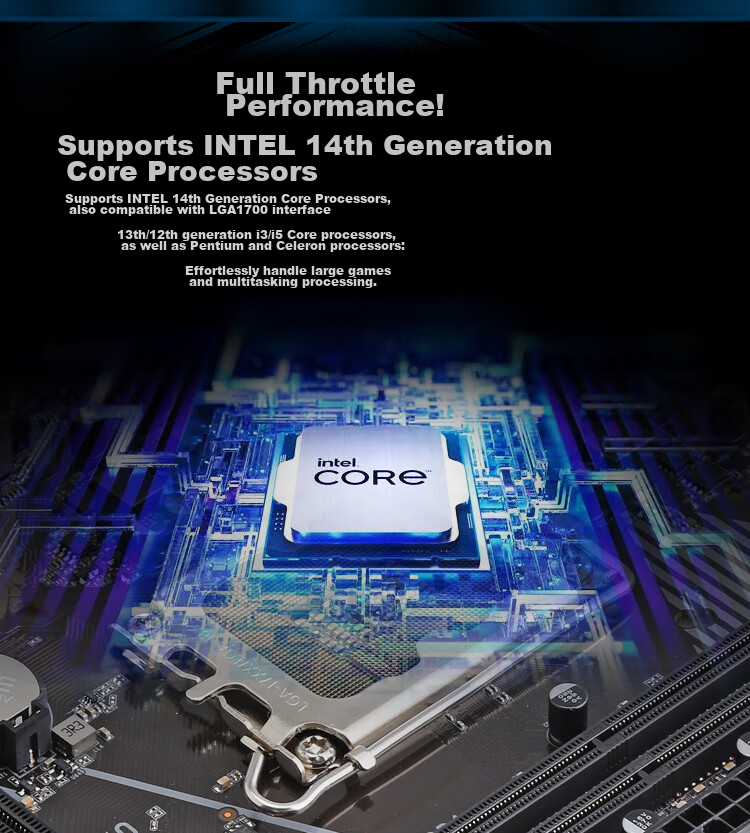 Материнская плата ONDA H610E-B для процессоров Intel LGA 1700, DDR4, M-ATX, с поддержкой SATA и M.2 NVMe, HDMI/DP