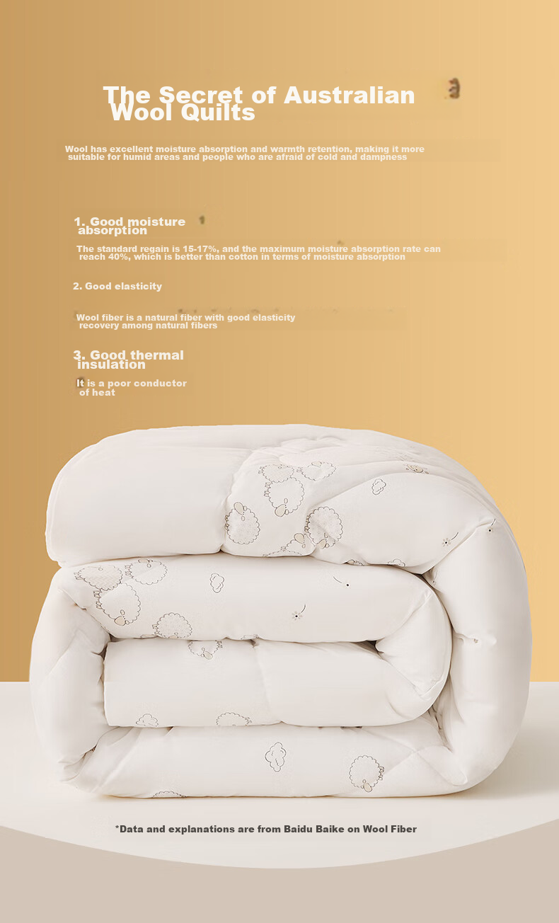 Одеяло BEYOND Home Textiles, 100% австралийская шерсть, антибактериальное, класс А, зимнее, 150*210 см