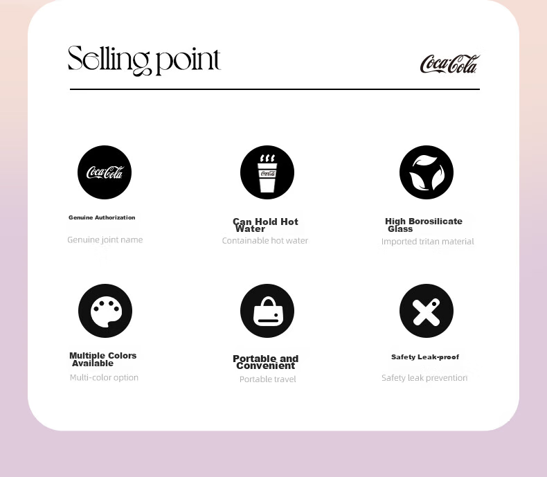 Стеклянный стакан Germ Coca-Cola, 550 мл, фиолетовый