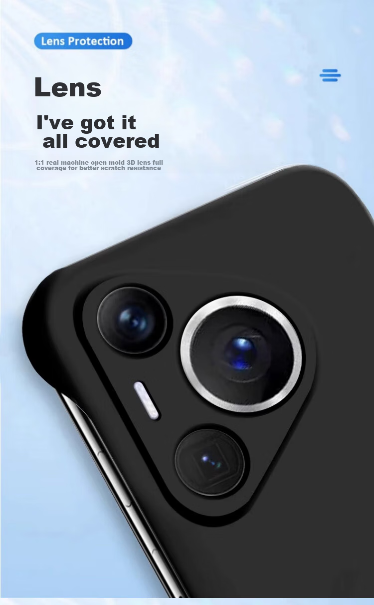 POZZO Ультратонкий матовый чехол для Huawei Pura70Pro/70Pro+, безрамочная защитная накладка для Huawei MateP70Pro, противоударный, с рассеиванием тепла, простой дизайн для мужчин и женщин, звездная ночь черный