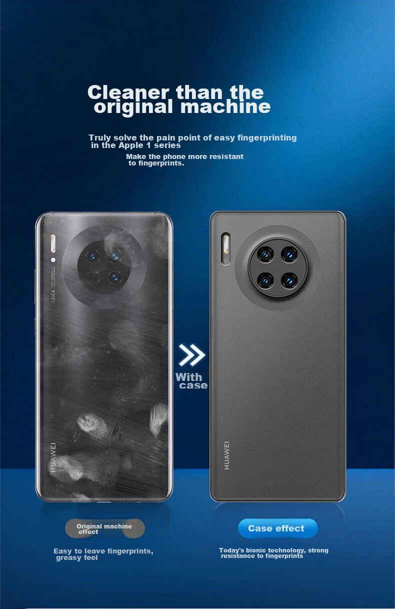 Чехол для телефона HOLDZU для Huawei Mate 30 Pro/Mate 30E Pro, ультратонкий матовый силиконовый чехол с защитой объектива, черный