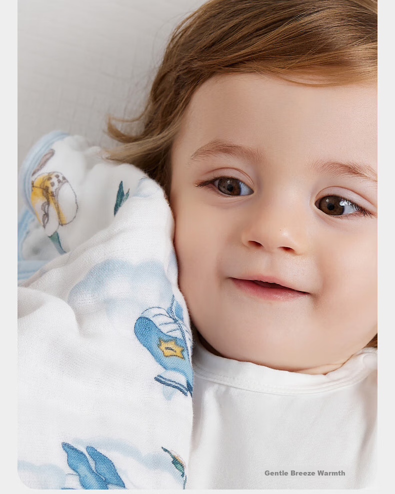 Детские пеленки Babycare из чистого хлопка, 6-слойные, размер 30x30 см, цвет "Гавайское небо" (5 шт.)
