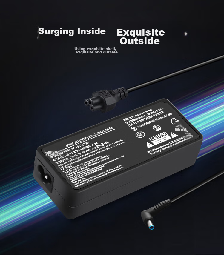 Зарядное устройство для ноутбука Youpin HP, 19.5V 2.31A 45W, универсальное, синий порт с Pi