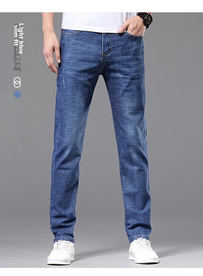 Джинсы мужские Jeanswest, утепленные, зимние, 2025, прямые, тонкие, теплые, черные, размер 29