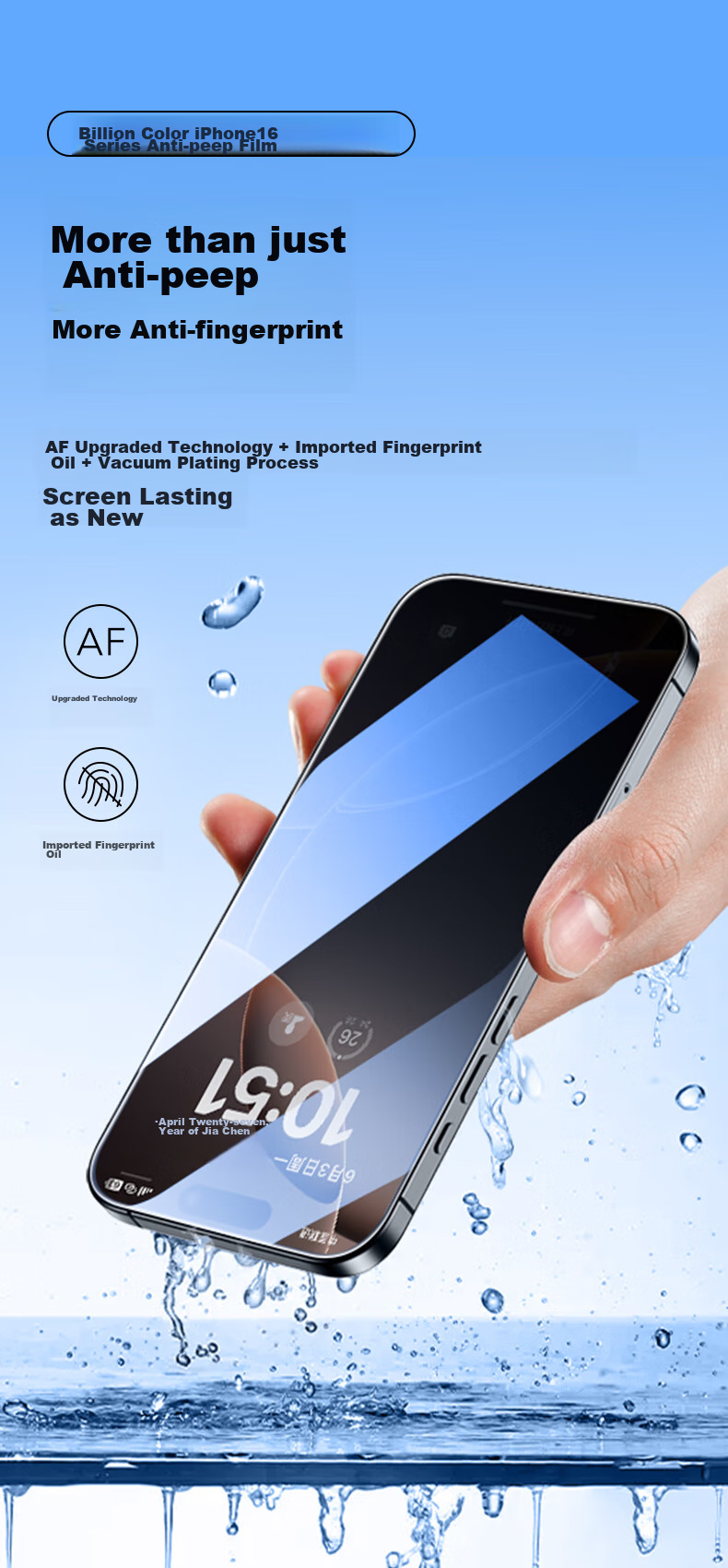 Защитное стекло для iPhone 16 Pro Max