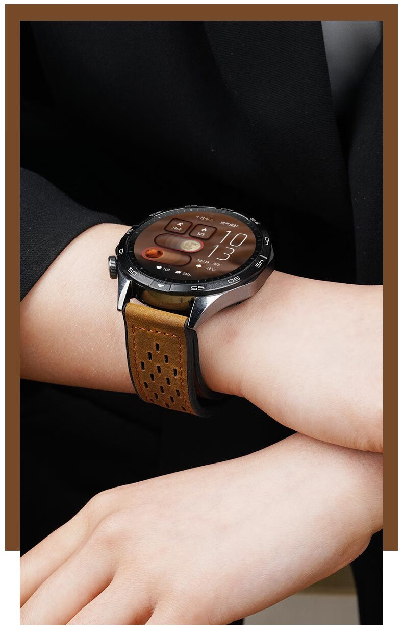 Ремешок Watchbond для Huawei Watch GT6, GT6 Pro, Watch 5, Watch 4, GT 5 Pro, GT 5, GT 4, из натуральной кожи Crazy Horse, с магнитной застежкой