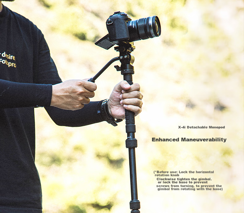 Штатив Fotopro MH-2A, мини-гидравлический, портативный, металлический, для видеосъемки, оранжевый