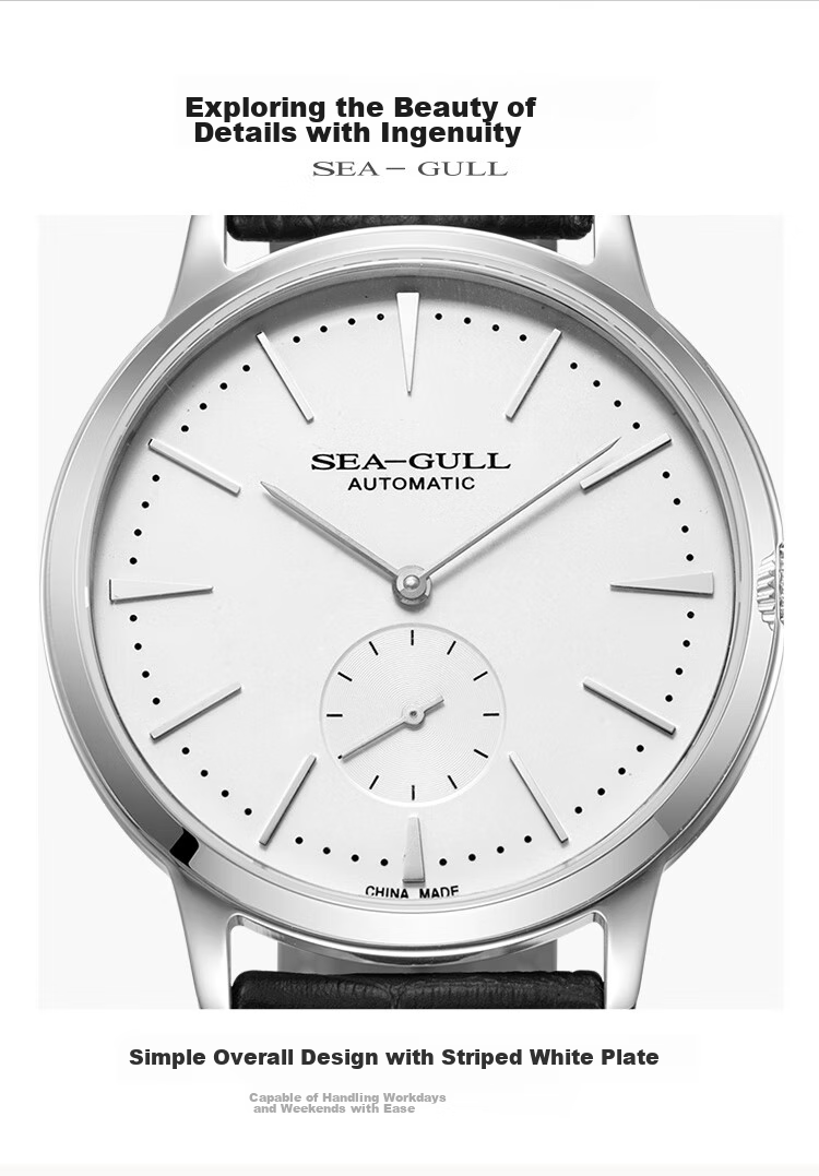SEAGULL Мужские механические часы с автоподзаводом, подарочный набор, модель 519.12.6075