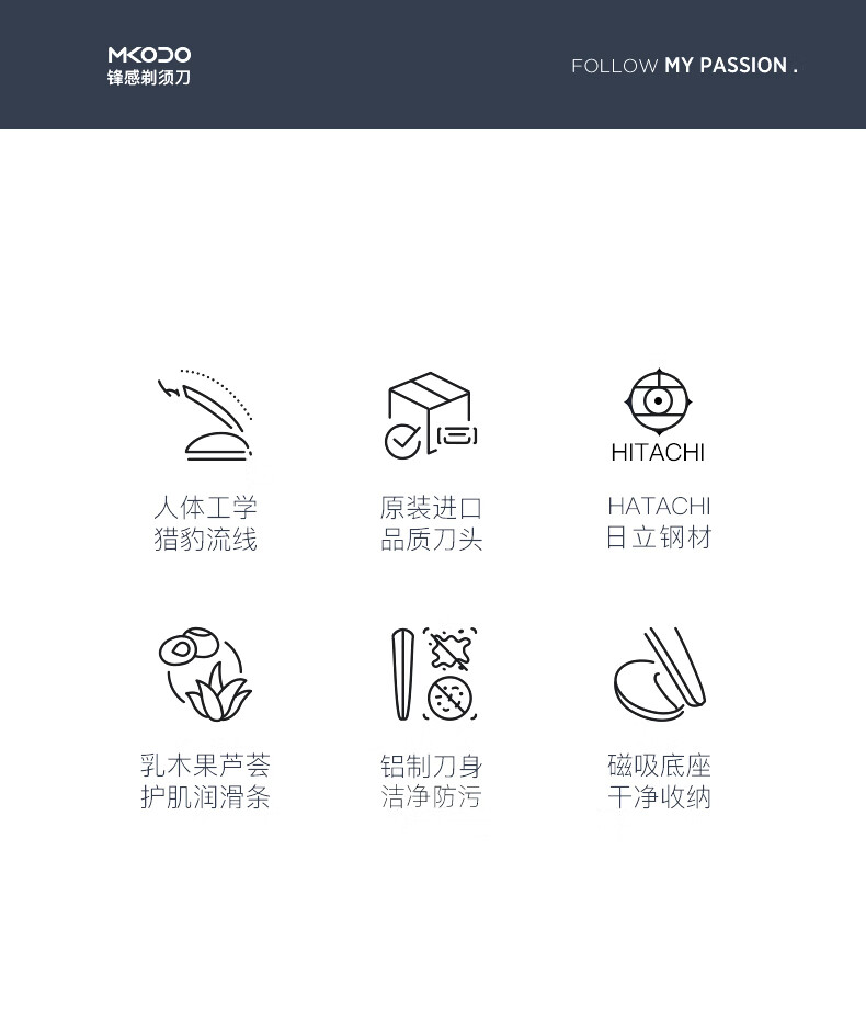 麦科多（MKODO）X1学生青少年锋感手动剃须刀刮胡子刀套装 须刨唤醒男士刮脸刀 剔须修面进口刀片