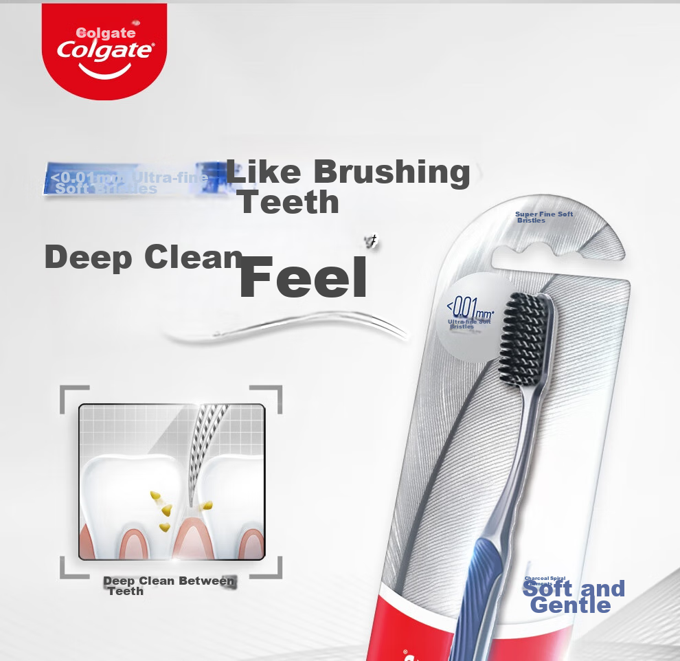 Зубная щетка Colgate Slim Carbon Spiral, мягкая, 4 шт.