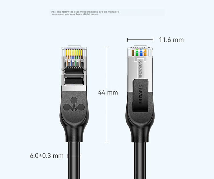 Сетевой кабель SAMZHE Cat6A 10G, 1.5 м, чистая медь, для домашней сети, гигабитный, 2.5G