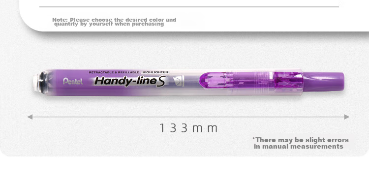 Маркер Pentel SXS15, выдвижной, для журналов, большой емкости, перезаправляемый, флуоресцентный, 4.5 мм, небесно-голубой