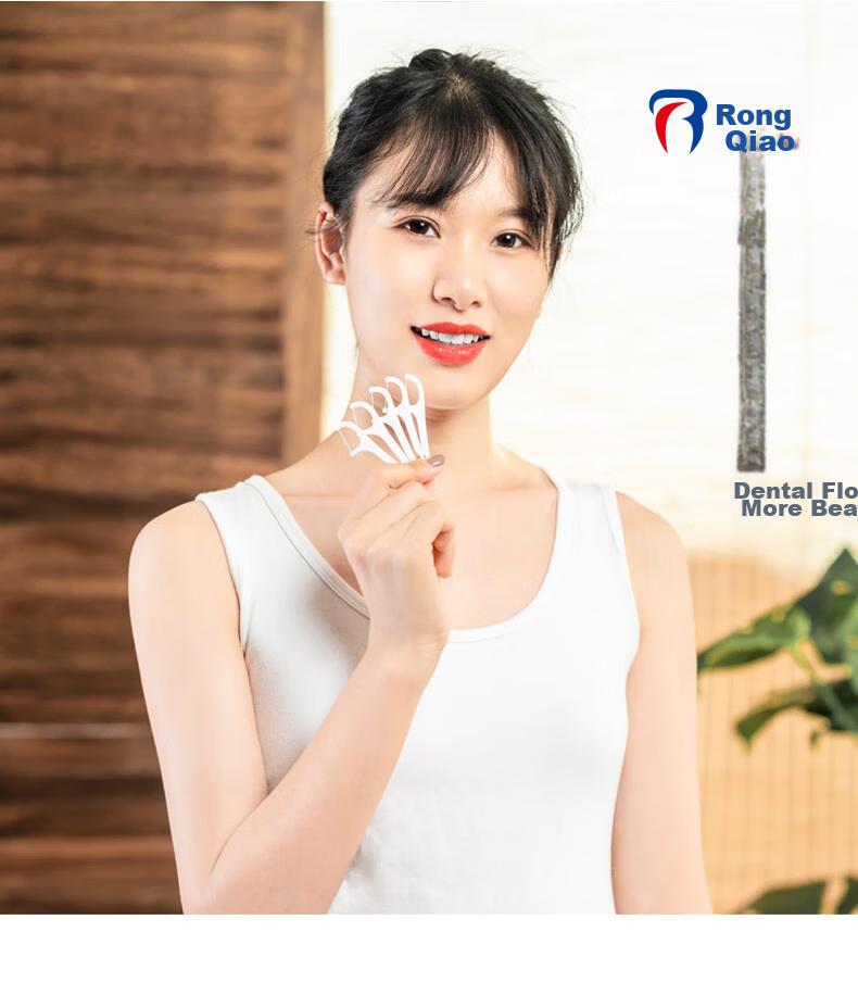 Зубная нить Rongqiao Classic Ultra-Fine, большая упаковка для всей семьи, портативные зубочистки, нить для ухода за полостью рта, 5 пакетов, 540 штук