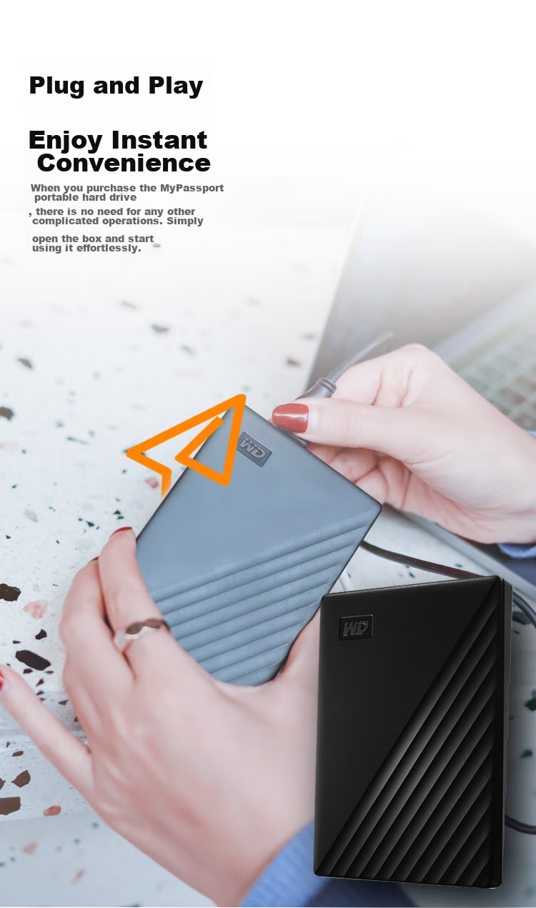 Портативный жесткий диск Western Digital My Passport, 4 ТБ, USB 3.0, черный