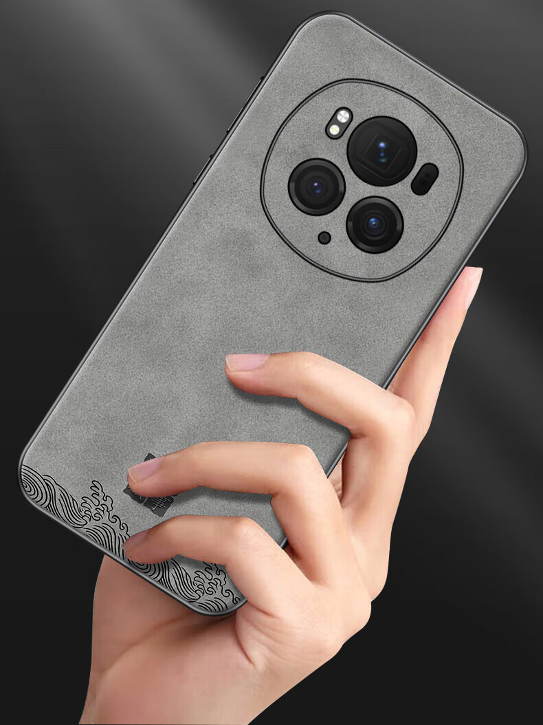 Чехол SHIYONG для Honor Magic6 Pro, ультратонкий, противоударный, из натуральной кожи, черный
