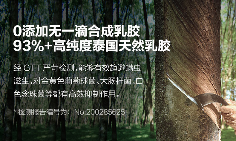 8H乳胶枕 小米蝶形肩颈养护天然乳胶枕Ace 按摩颗粒护颈枕颈椎枕 内外枕套 进口乳胶枕泰国乳胶枕头 静雅灰 单只装