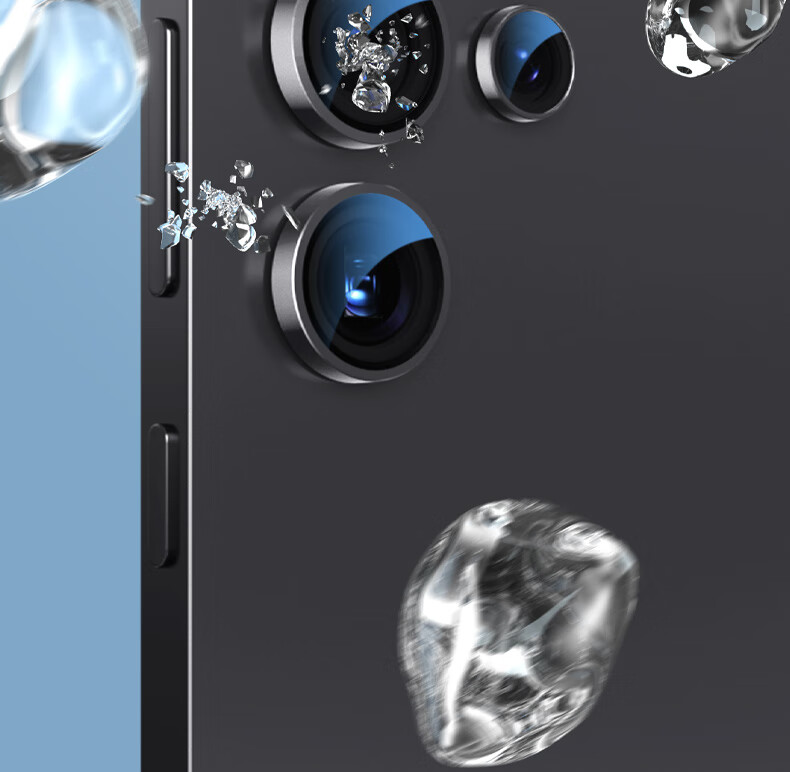 Защитная пленка для камеры Samsung S25 Ultra, противоударная, из закаленного стекла, черная