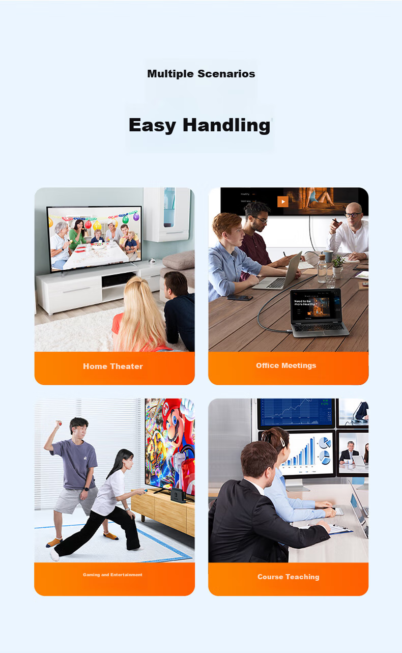 HDMI-разветвитель SAMZHE FP23, 1 вход 2 выхода, 4K HD, двойной экран, для ноутбука, телевизора, монитора, проектора