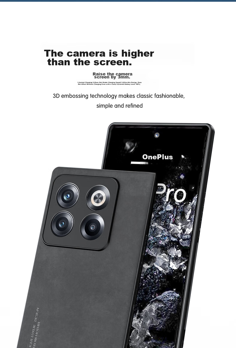 Чехол HotFire для OnePlus Ace Pro, защита от падений, простой стиль, кожа, черный