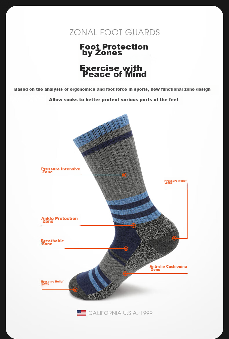 Носки TFO Merino Outdoor Socks, дышащие, из шерсти мериноса, для спорта, бега, хайкинга и альпинизма, мужские, темно-серые
