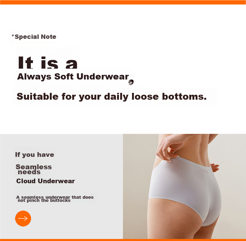Комплект женского нижнего белья NEIWAI Orange Label, 3 шт., бесшовные трусы из хлопка и модала, дышащие, антибактериальные, невидимые, предотвращающие натирание
