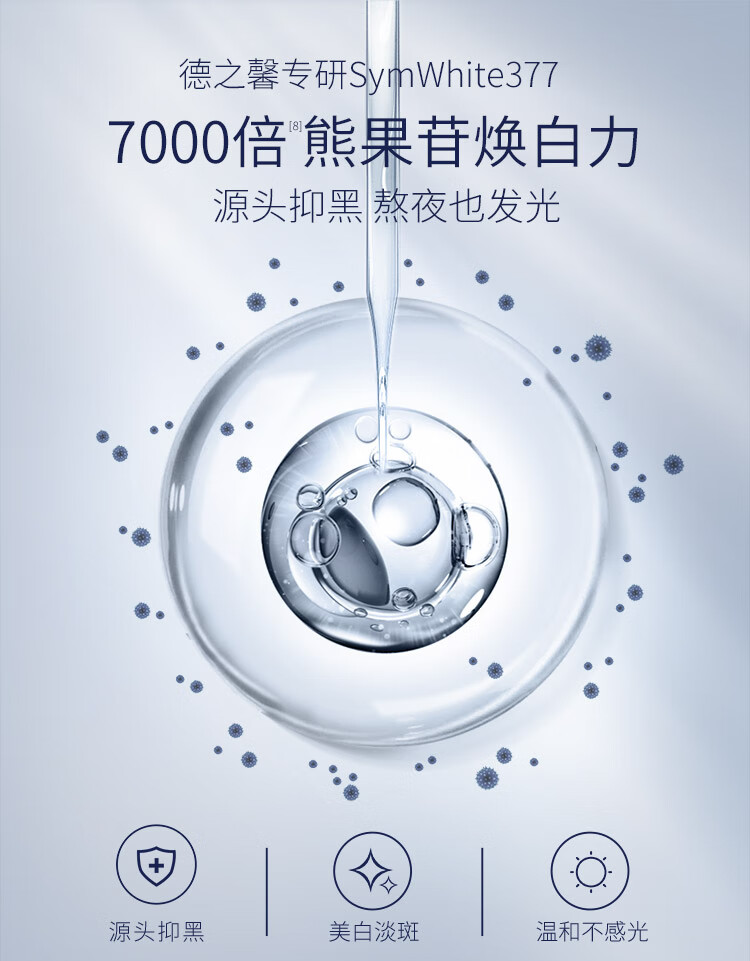 肌肤未来377美白焕亮精华液18ml*2淡化斑点保湿滋润烟酰胺提亮肤色