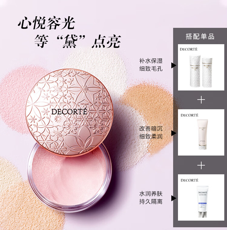 黛珂（DECORTE）心悦容光丝柔蜜粉散粉 #10号 20g 隐形毛孔控油 彩妆礼物
