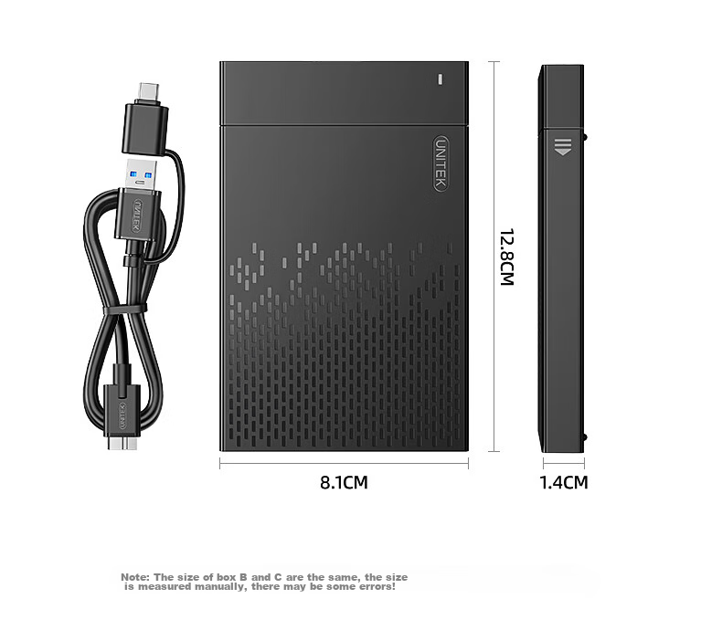 Внешний корпус для жесткого диска UNITEK S233C, 2.5 дюйма, USB 3.0 Type-C, для SSD и HDD