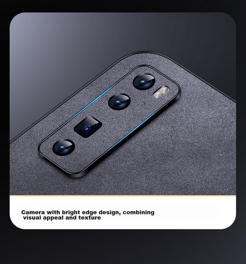 Чехол для телефона Shangsu для Huawei Nova 7 Pro, противоударный, с защитой объектива, из натуральной кожи ягненка, черный