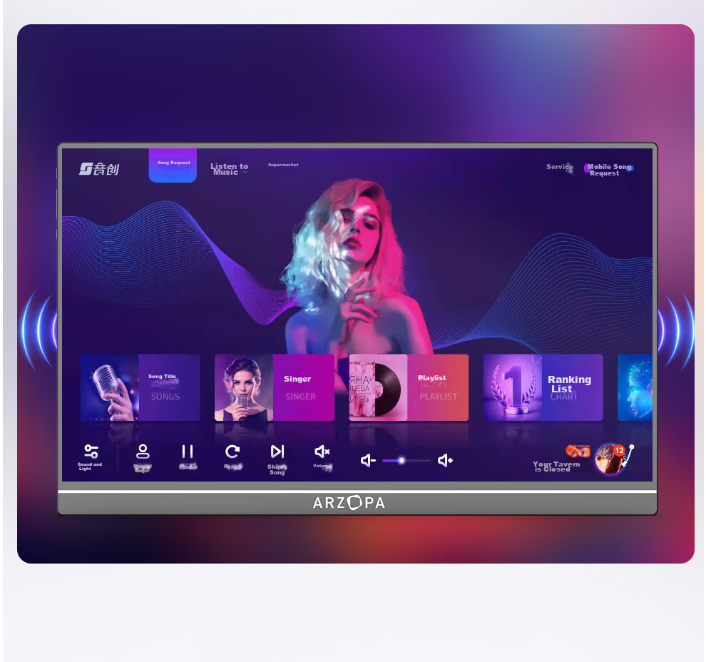 Портативный монитор ARZOPA A1 GAMUT 15.6" Full HD (1920x1080), IPS, 60Hz, 16:9, HDR10, черный