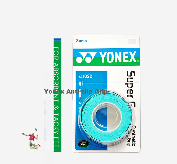 Воланы для бадминтона YONEX AC102C, зеленые, набор из 3 штук, впитывающие пот, нескользящие, для тренировок