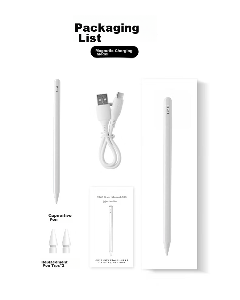 Емкостный стилус Smorss для iPad, альтернатива Apple Pencil, с Bluetooth, цифровым дисплеем, магнитным двойным зарядным устройством, сенсорная ручка для рисования для iPad Air 5/Pro/Mini