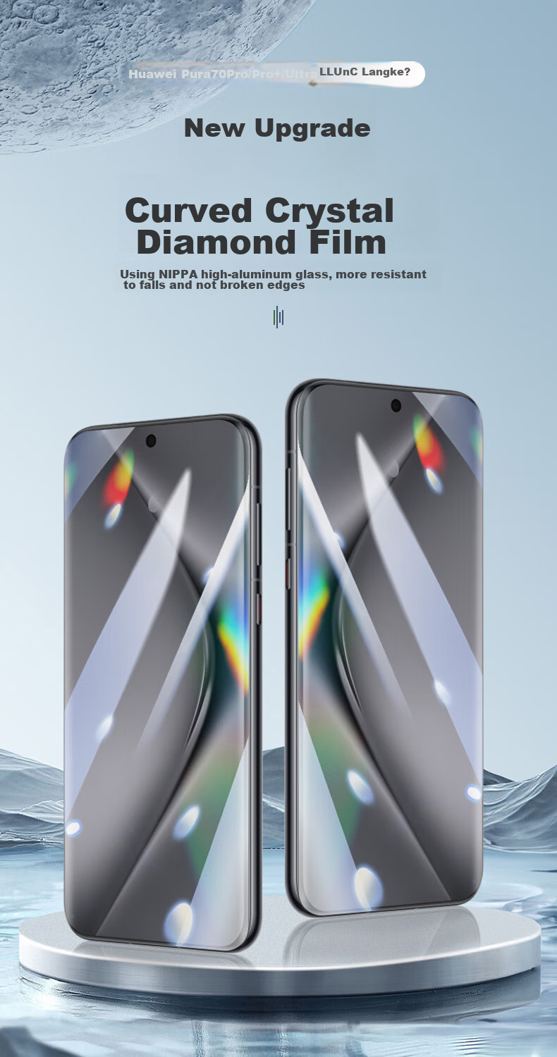 Защитное стекло LLUNC для Huawei Pura 70 Pro/Pro+, Full Coverage HD Ultra-Thin Shatterproof Anti-Fingerprint Protective Film