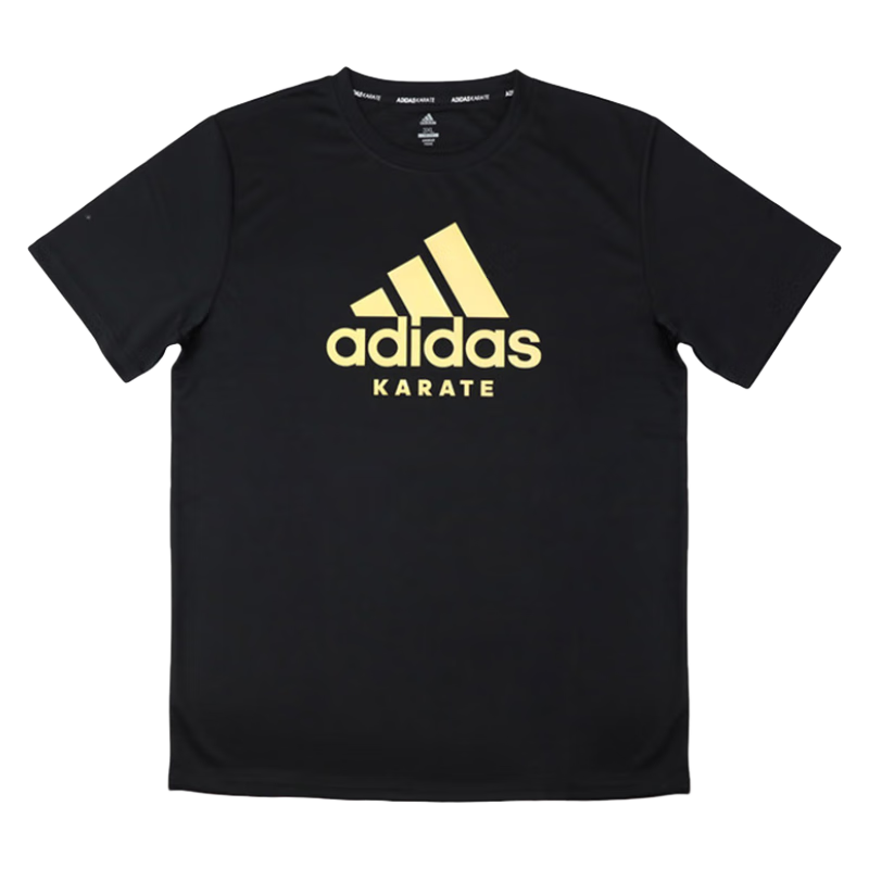 adidas阿迪达斯官方短袖男t恤休闲跑步运动服宽松圆领健身舒适半袖  白/黑（空手道） XL
